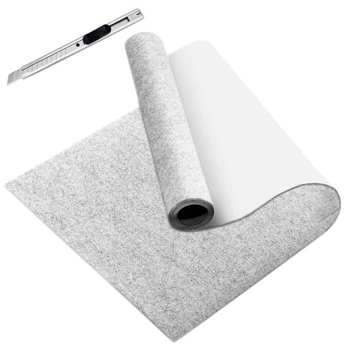 Feutrine autocollante gris - feutrine,
