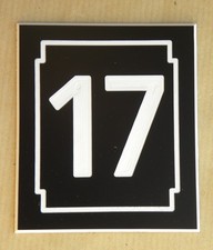 plaque ou etiquette numero boite aux lettres - noir 60x50mm