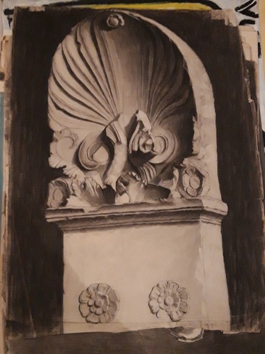 Dessin architecte 1912 lavis - dessin,