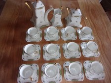 Alfred Lanternier Limoges Porcelain Art Nouveau Coffee Set.