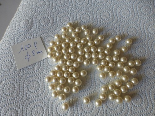 Lot 100 perles verre - lot, en