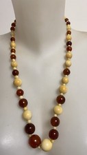 Ancien collier art déco perles d'ambre antique amber pearl necklace