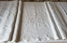 N27 Ancien drap en lin écru