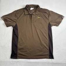 WearGuard UPS Brown Short Sleeve Collared Empolyee Shirt Men's Large