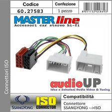 Connecteur car Radio à Partir De Original A Iso Ssangyong Tivoli 2015 IN Avant