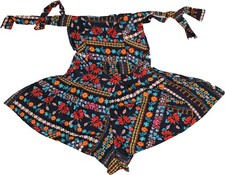 Three Days Summer Romper-Navy/Floral- Size- XSmall