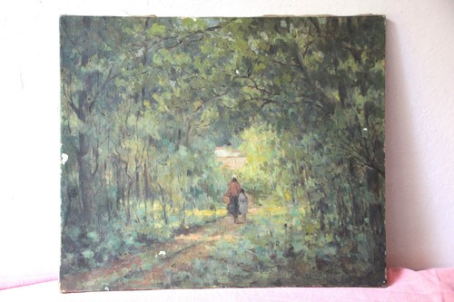 Huile sur toile - , chantrelle