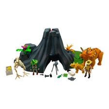 sympa Triceratops avec volcan