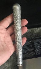 Antique Chinese silver cane knob tree decor 