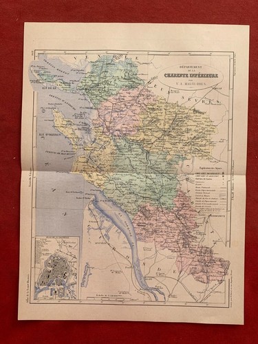 Charente inferieure carte - inferieure,