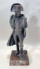 Fine antique bronze statue of Napoleon with sword on marble base