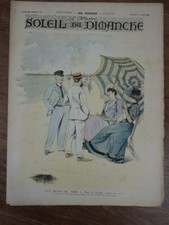 SOLEIL DU DIMANCHE ILLUSTRE 1892 Aux Bains de Mer ill. de LEONCE VALLET