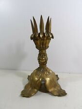 Stunning gilded bronze chalice foot signed and dated 1891 19th century chandelier 24cm