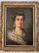 Peinture Huile Portrait Femme