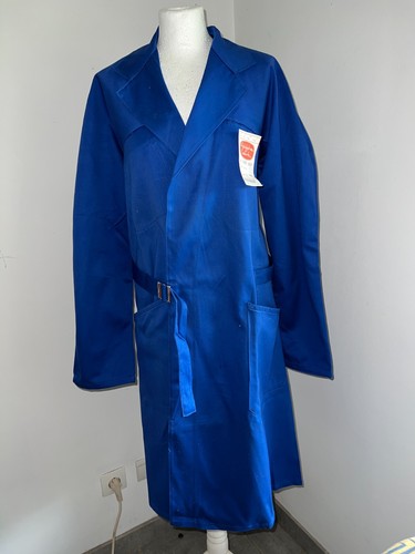 Blouse bleu travail vintage - bleu,