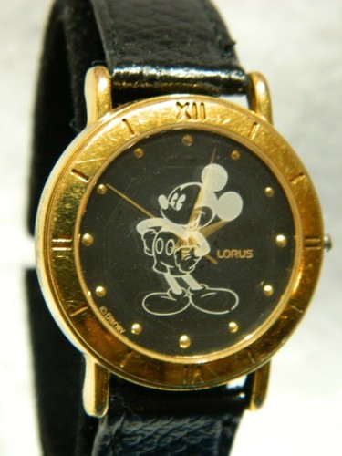 Mickey mouse black dial - mickey,