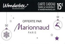Carte cadeau - Wonderbox /  Marionnaud   /  voir scan-   GIFT CARD