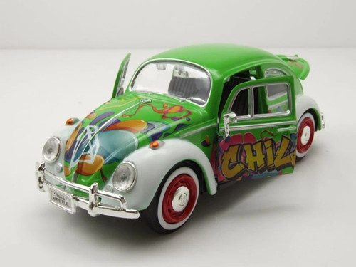 Coccinelle verte blanche - vw,