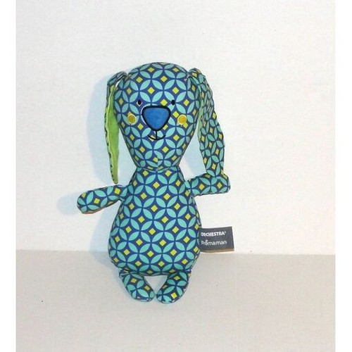 Doudou lapin tissus coloré - doudou, en