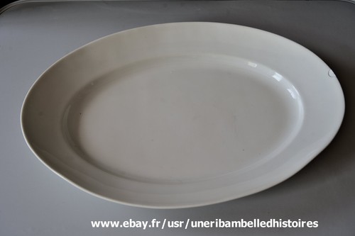 Ancien plat ovale - , creux