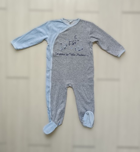 Grenouillère pyjama gris - , et