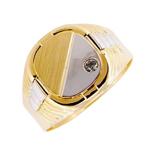 Bague homme jaune kt - bague, or