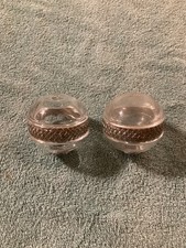 Pair of 2 vintage platinum plated L'OBJET salt and pepper shakers designer!