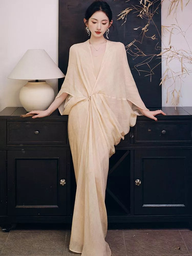 Robe longue femme beige - femme,