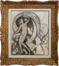 HENRI LAFFITE (1885-1977) ART DECO WOMAN SCULPTURE PROJECT PARIS 1920 (86)