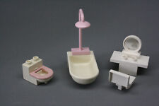 LEGO DUPLO BATHROOM Bathtub - Shower, Toilet, Toilet Table Very Good Condition