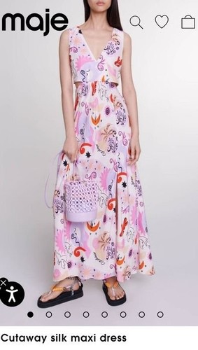 Robe maje multicolore soie - multicolore,