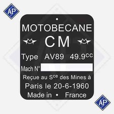Plaque de cadre Motobécane
