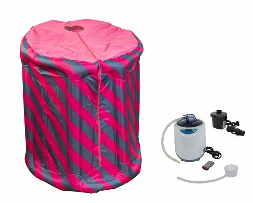 Sauna vapeur rose bleu avec - sauna, à