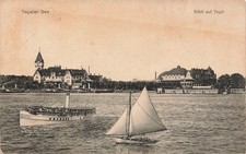 Vue sur la tuile avec lac et