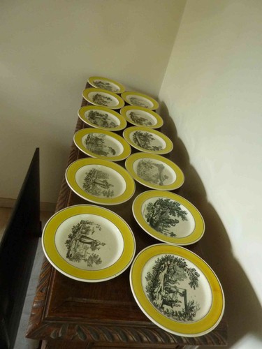 Assiettes creil décor - ,