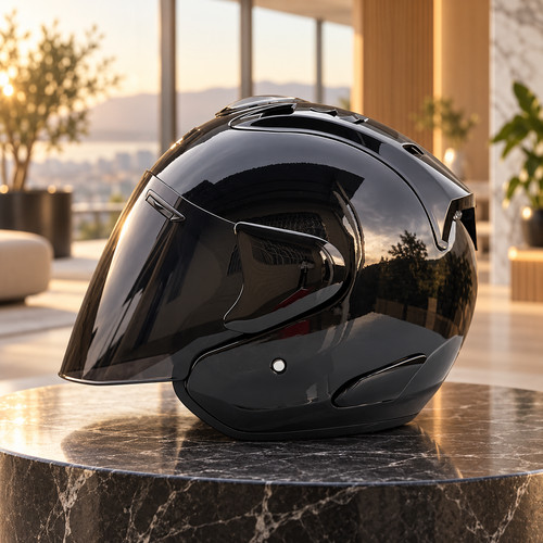 Casque moto demi jet noir - demi-jet,