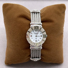 Auth Charriol Saint-Tropez Stainless Steel Quartz Movement Bangle Watch SK060773