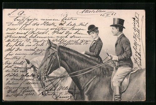 Carte postale élégante paire