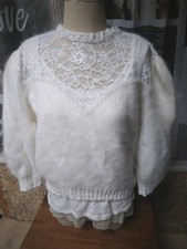 Splendide pull  Blanc angora