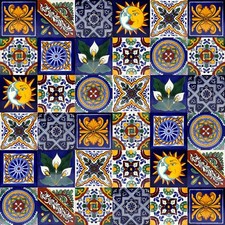 Carrelage Céramique Mexicaine Colorées Dalle Murale Intérieure 30 pcs - Pablo