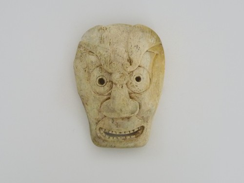Netsuke ancien grand masque - , en