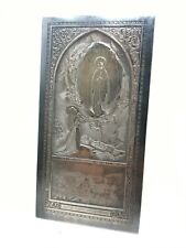 Antique Notre Dames De Lourdes Silver Metal Frame Silver Plated Frame 