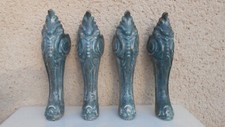 4 anciens pieds en fonte