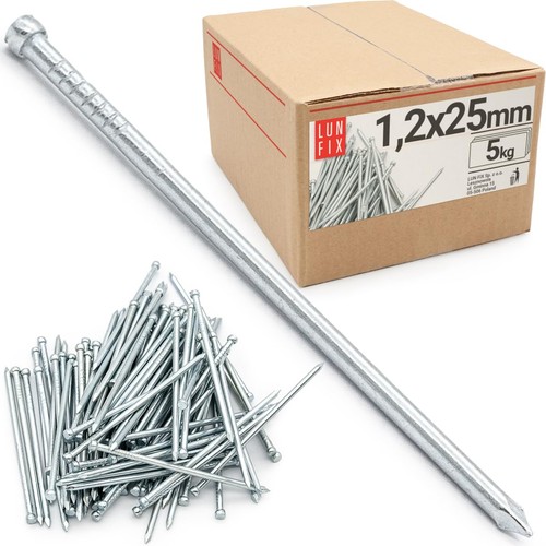 Clous 2x25mm 5kg 11750 pcs - 1.2x25mm,