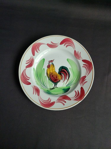 Assiette ancienne coq - assiette, au