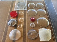 VINTAGE BICYCLE LIGHT LENS LOT MILLER GLASS PLASTIC DELTA TORPEDO WHIZZER ?