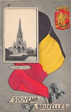 Belgium - BRUSSELS - The Leopold I Monument - Belgian Flag