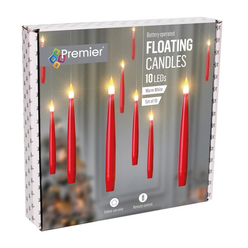 Bougies flottantes rouges - bougies,