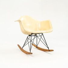 C. 1956 Herman Miller Eames RAR Rocking Arm Shell Chair in Parchment Fiberglass