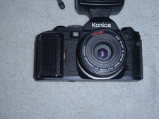VINTAGE ORIGINAL KONICA FS-1 CAMERA +HEXANON AR 40MM F18 LENSE JAPAN VIVITAR 283